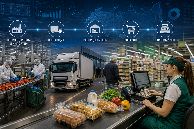 В России с 2027 года начнут отслеживать цены на продукты от производителя до кассы